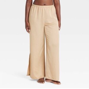 Target Women's Beige Wide-Leg Pajama Pants XL NWT‎